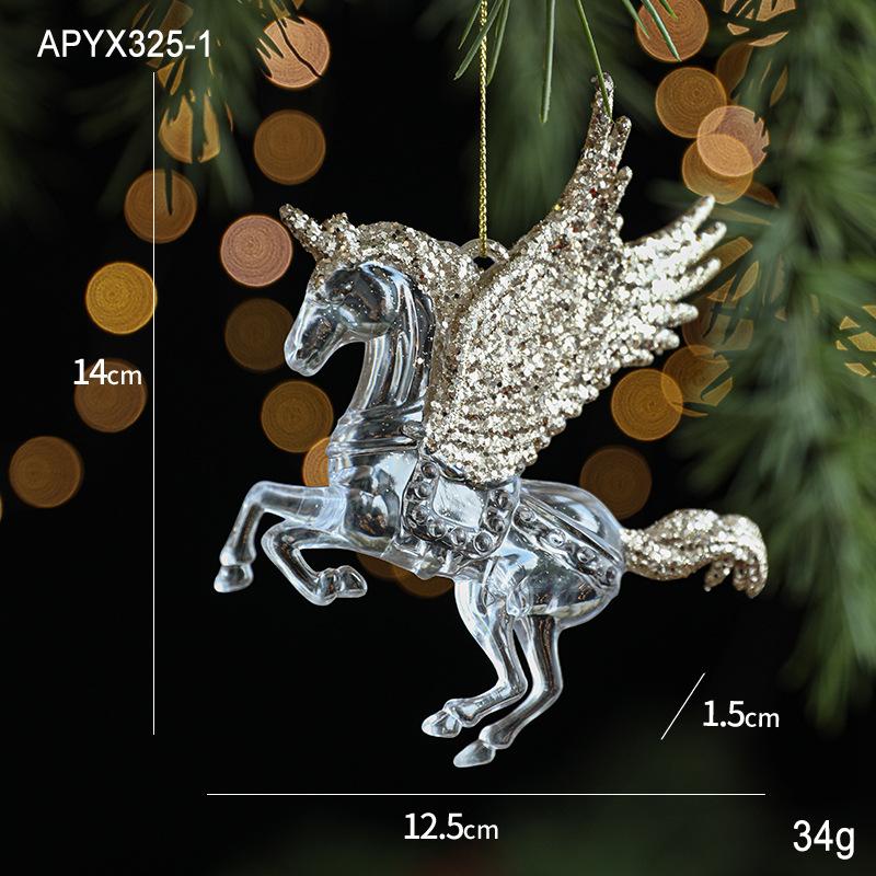 Новое Рождественское Украшение Блестящая Акриловая Игрушка Прозрачная Подвеска-Снежинка для Декора Рождественской Елки Счастливого Нового Года