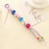 Anti-Lost Mobile Phone Lanyard Colorful Beaded Tassel Pendant Cute Acrylic Beads Keychain  Gift