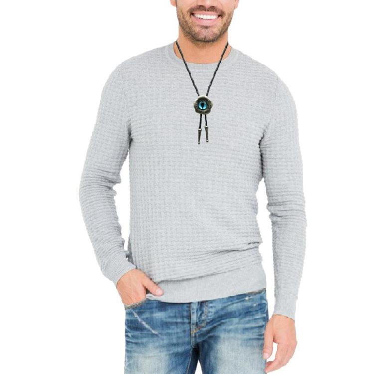 Боло-галстук для унисекс, Western Bolo Tie, винтажный кулон с цветком и глазом, веревка из искусственной кожи, регулируемый галстук-ожерелье