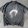 Vintage Graphic Shirt Washed Reaper TShirt Grunge Streetwear Graphic Tee Oversized Acid Wash Skull Gothic Shirt