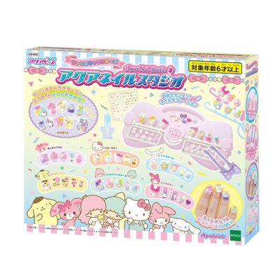 Aqua Nail [Aqua Nail Studio с персонажами Sanrio] AQ-N02 Сертифицировано знаком ST, Возраст от 6 лет, Игрушка, Вода, Игрушка для творчества, Косметика, Студия Aqua Nail, EPOCH