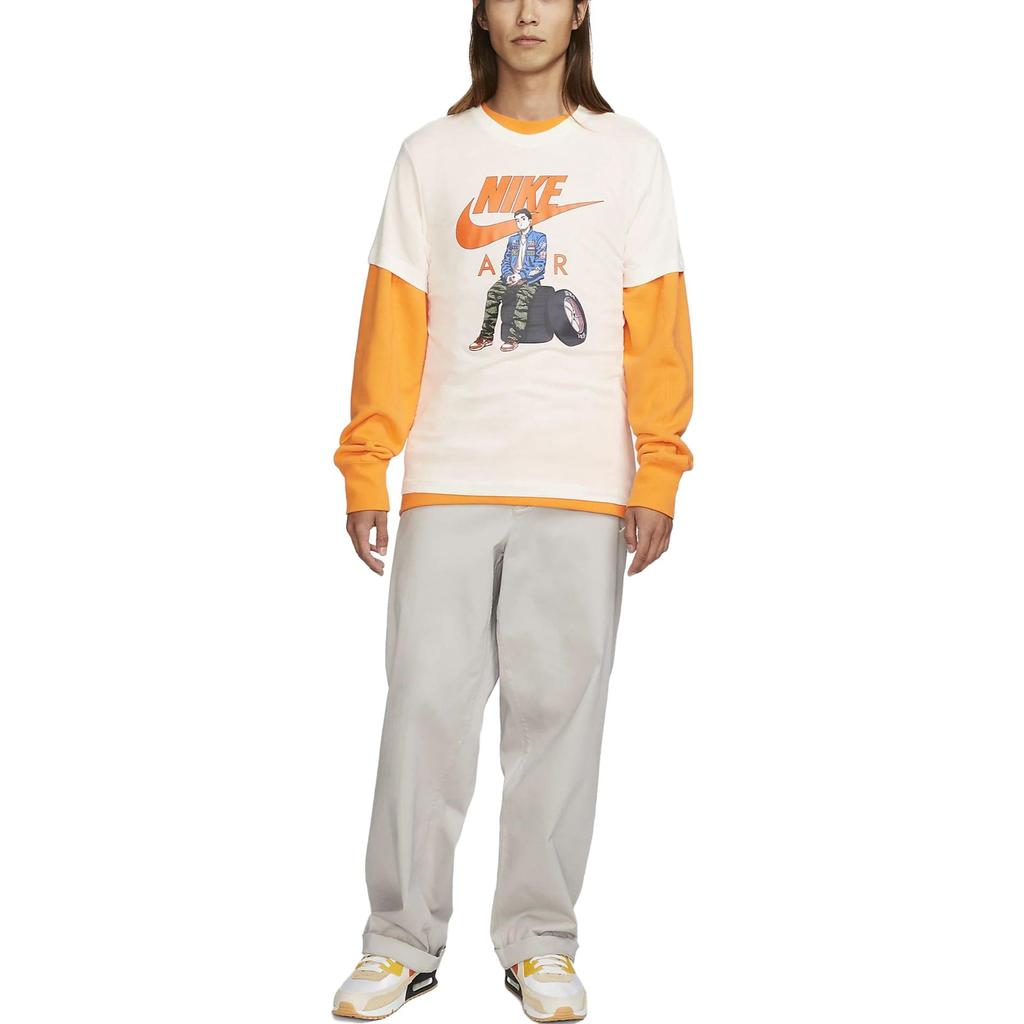 Nike Character Print Crew Neck Short Sleeve T-Shirt Men Tops Light-Ivory FD1333-110