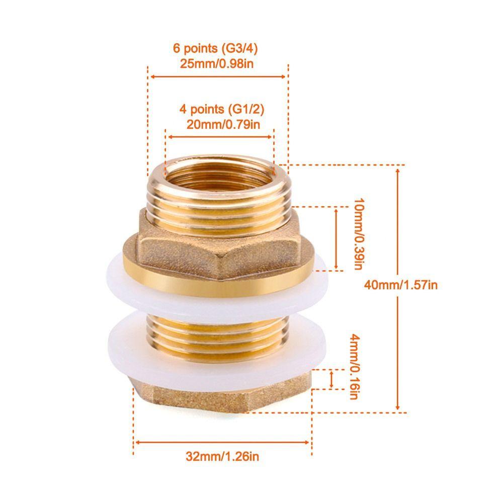 Прочный 1/2" 1/4" Соединитель для водяного бака Медная труба Силиконовая прокладка Муфта для аквариума Герметичный адаптер для шланга