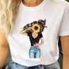 Women T-shirts Female T Tee Cartoon Clothes Short Sleeve Casual Travel Happy Time Cute Shirt Fashion Lady Graphic Tshirt Top