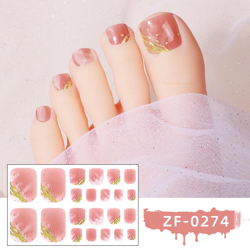 New Foot Stickers, Nail Art Stickers, Waterproof Onion Powder 5D Imitation Diamond Toenail Stickers