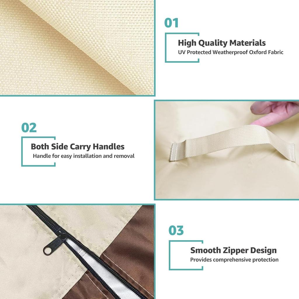 Hanging Porch Swing Cover 420D Waterproof Outdoor Hanging Swing Cover for Patio Garden Hanging Swing Chair