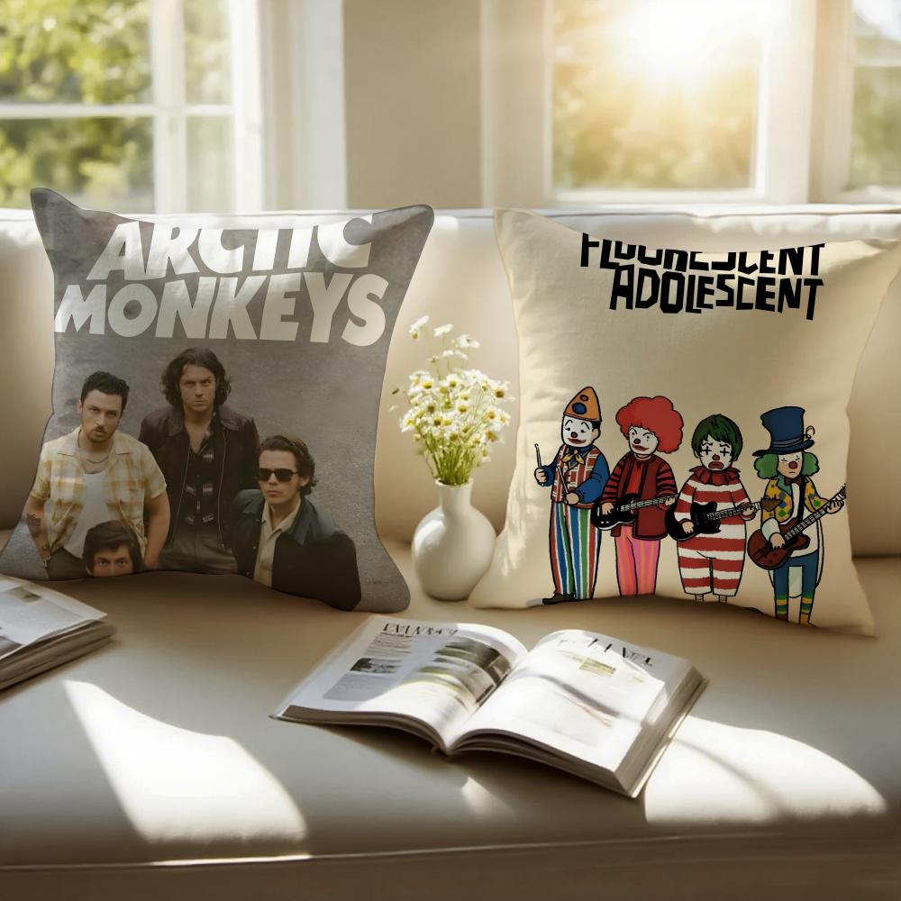 Модная Классная A-Arctic Monkeys Группа Иконическая Наволочка Подушка Антипылевой Невидимая Молния Короткий Плюш Диванная Подушка