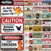 Chicken Vintage Metal Sign Tin Sign Vintage  Decoration Plaque Home Wall Decor Bar Sign Home Decor Fresh Egg Poster Custom