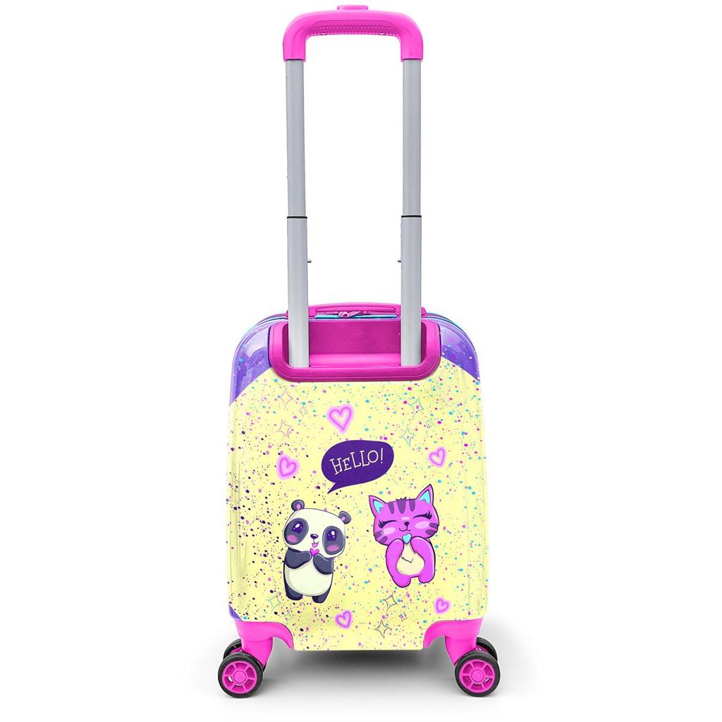 coral high Детский детский чемодан с фиолетовым и розовым рисунком для девочек в стиле аниме 16705