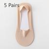 5 пар женских летних тонких хлопковых носков Ice Silk Cool Shallow Mouth Invisible Socks