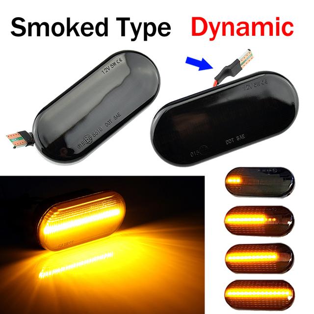 Динамические боковые габаритные фонари, боковые сигнальные огни для Seat Leon Ibiza 6l Ford Focus Mk2 Vw Golf 3 4 Lupo Passat Polo 6n 9n Bora