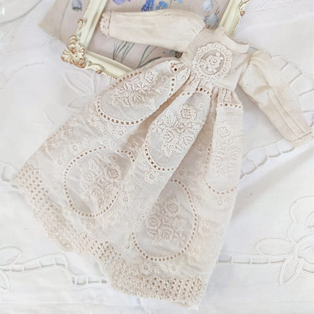 Rakulifey Blythe Одежда Наряд Одежда Платье Нео Блайт Костюм Бежевый Для Obitsu 24