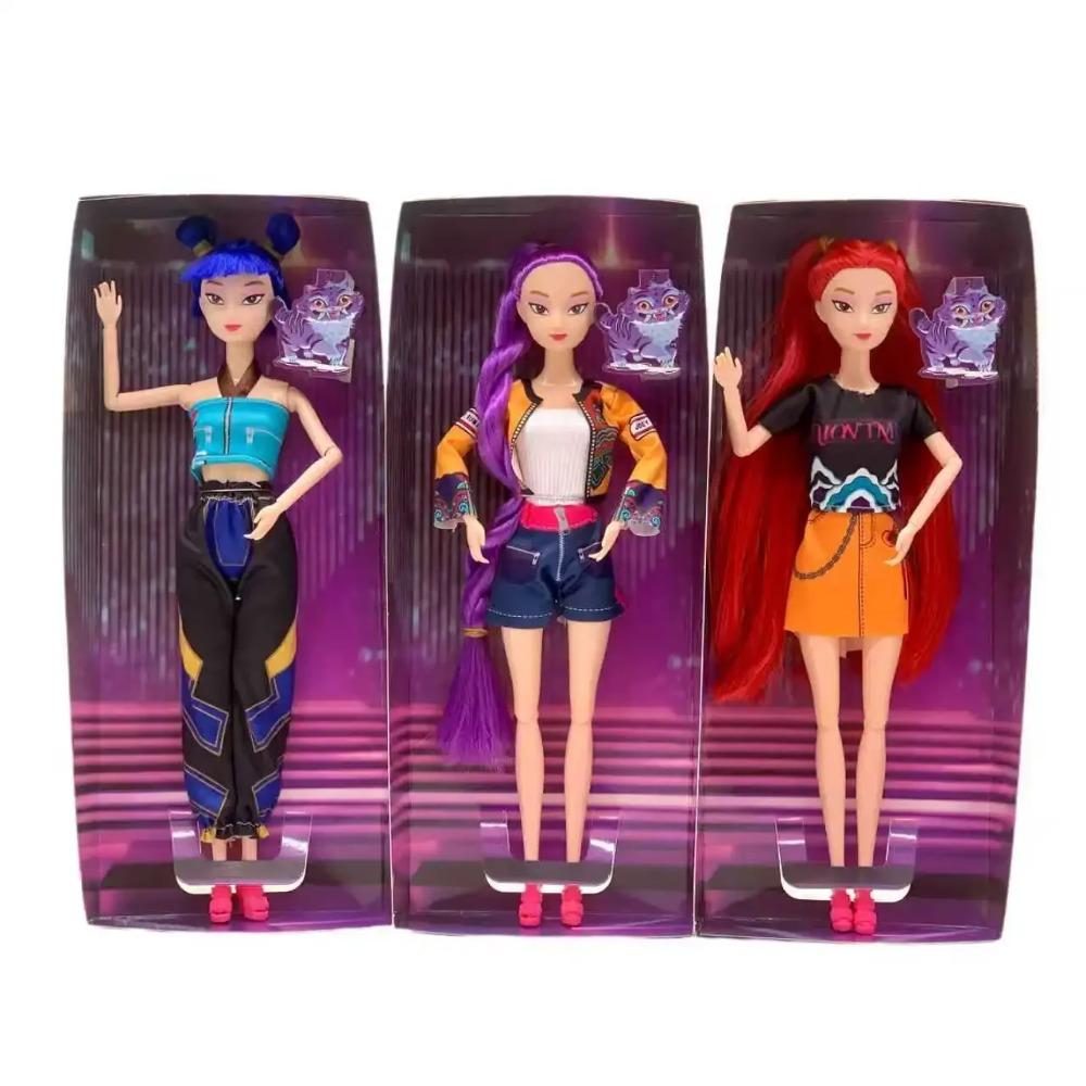 K-Pop Demon Hunters Anime Kpop Girl Group Cartoon Rumi Zoey Mira Action Figures Vinyl Figurines Model Dolls Girls Xmas Gift