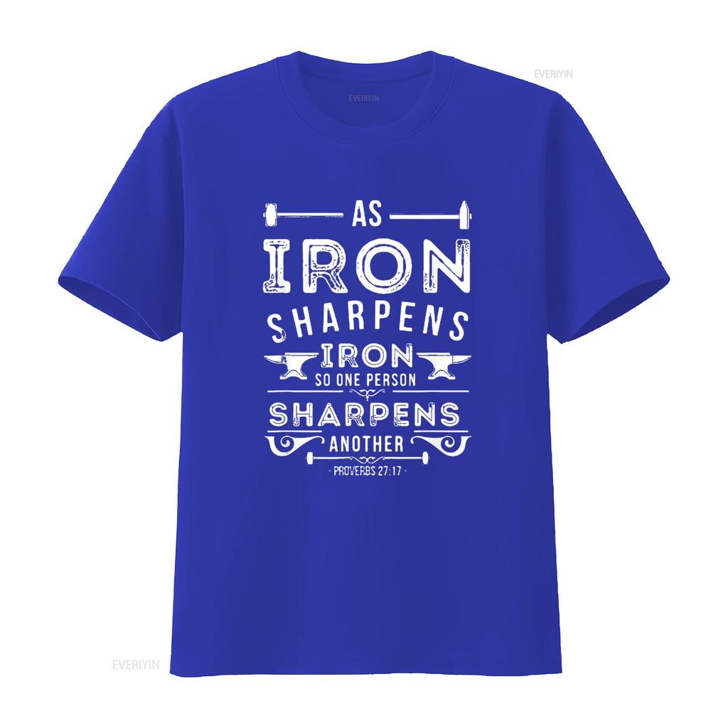 Mens As Iron Sharpens Bible Verses Scripture T Shirt Black X Large vintage Washed Versatile Stretched Comfortable streetwear