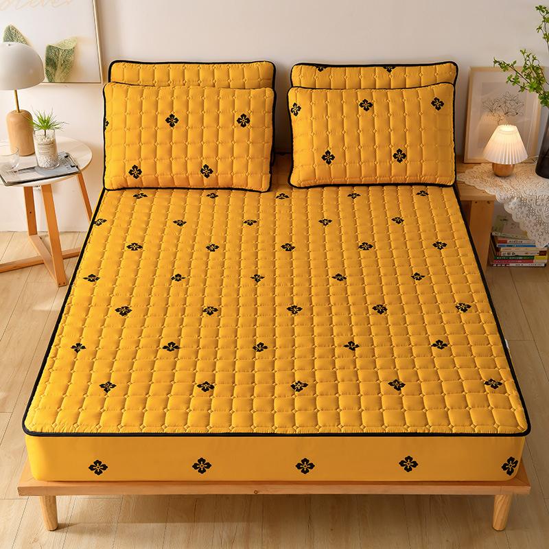 Новое поступление, мягкий шлифовальный стеганый наматрасник с защитой от клещей, универсальный стеганый чехол для кровати Twin Queen, наволочка в комплект не входит