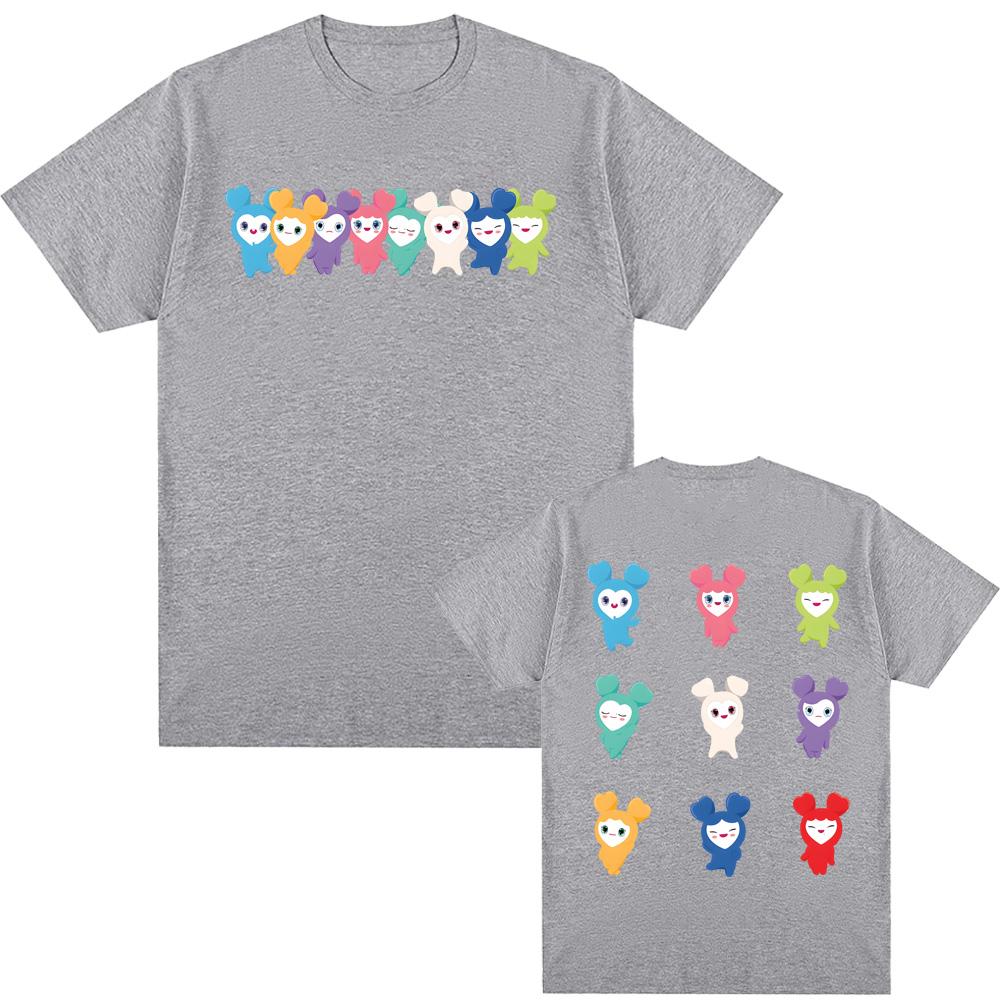 Футболка TWICE Mascot Lovelys, летняя футболка в стиле нью-йоркской группы, 100% хлопок, высокое качество, милый круглый вырез.