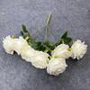 7 Heads Real Happy Rose Flower Mini 9 Colors Valentine's Day Flowers Photography Photo Gift Crystal Grass Bouquet