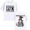 Rosalia LUX Tour 2026 Мерч Футболки Мужская Женская Одежда Повседневная Чистый Хлопок Футболка Мода Харадзюку Короткий Рукав Футболки