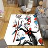 The Cat in the Hat Flannel Pattern Square Carpet,Area Rug,Carpet Rug for Living Room Bedroom Sofa Playroom Decor,Non-slip Floor Mat