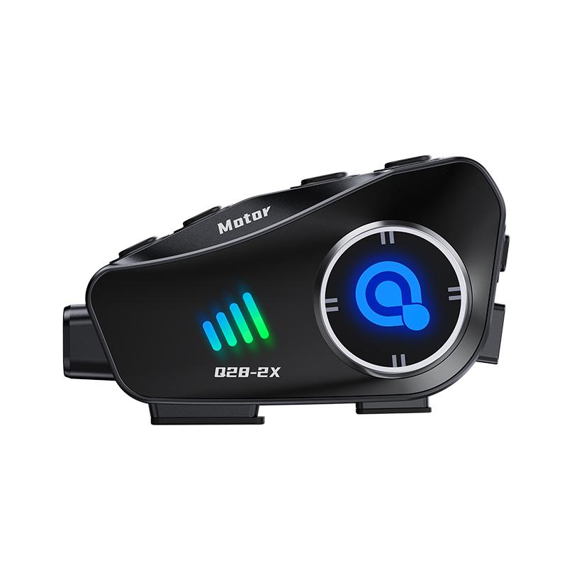 Q28-2X Мотоциклетный шлем Bluetooth-гарнитура для интеркома 1080P HD Сверхширокоугольный объектив 2 человека 1000 метров WiFi Видеорегистратор