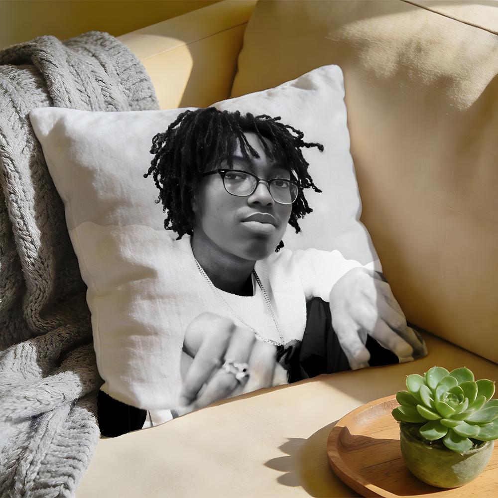 LLil Tecca Album Cover Art Cushion Cover Washed Linen Soft Breathable Decorative Case For Sofa Home Pillow Cover