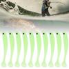 AR41 10PCS 75mm T Tail Soft Worm Artificial Bait Lures Fishing Tackle AccessoriesLuminous