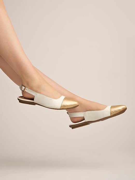 Shoetopia Женские туфли-балетки с ремешком на пятке, закрытый носок, повседневные балетки с регулируемым задним ремешком и амортизирующей стелькой