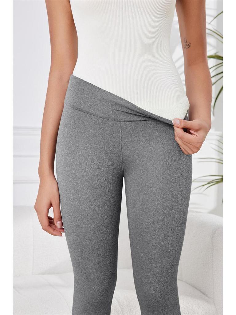 Уютные леггинсы из овчины больших размеров для тепла и комфорта осенью и зимой