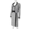 3 Pcs/Set Women Vest Coat Skirt Suit High Waist Zipper Closure Color Matching Herringbone Print Slim Fit Knee Length Skirt Elegant OL Commute