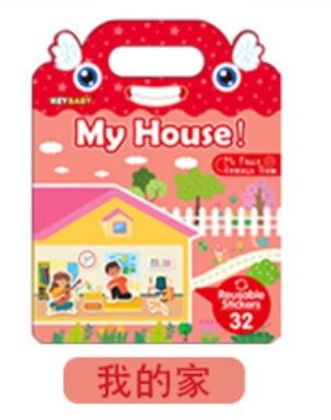Reusable sticker book animal dinosaur sea jelly scene office stress relief focus training creative fun activity supplies