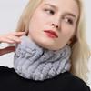 Rabbit Fur Scarf Women Winter Warm Knitted Neck Warmer Fashion Stylish Ring Scarves