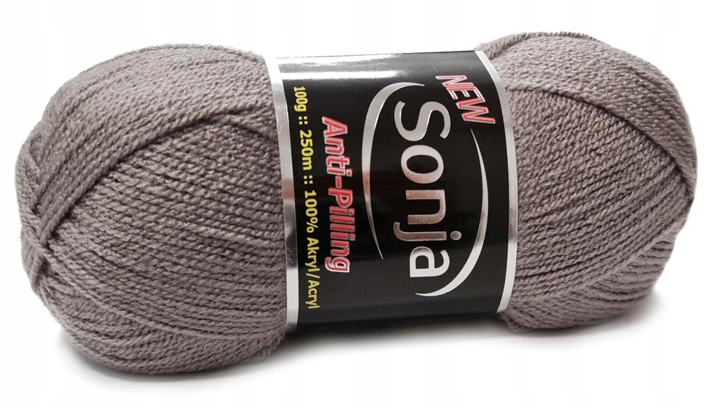 NEW Sonja anti-pilling acrylic yarn gray beige 1465