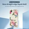 For iPhone 16e Case Peony Pattern Printing Straight Edge TPU Phone Back Cover