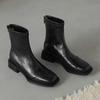 Огромный комфорт~ Lan cabinet маленькие короткие ботинки женские 2025 новые мягкая кожа осень и зима толстый каблук эластичные тонкие ботинки дети