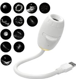 Salange USB Звездный Проектор Ночник для Потолка Автомобиля и Спальни Луна Сатурн Проекционная Лампа