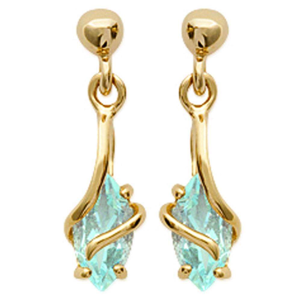 Les Trésors De Lily [L1184] - Blue Topaz 'Câlin' Earrings