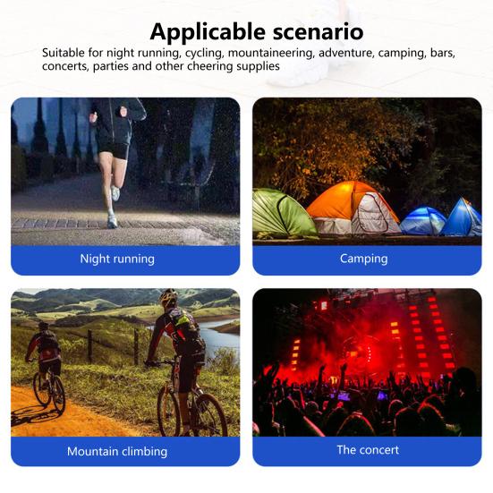 Портативная светящаяся повязка на руку Сверхяркая Износостойкая Регулируемая по плотности Светодиодная повязка на руку для бега