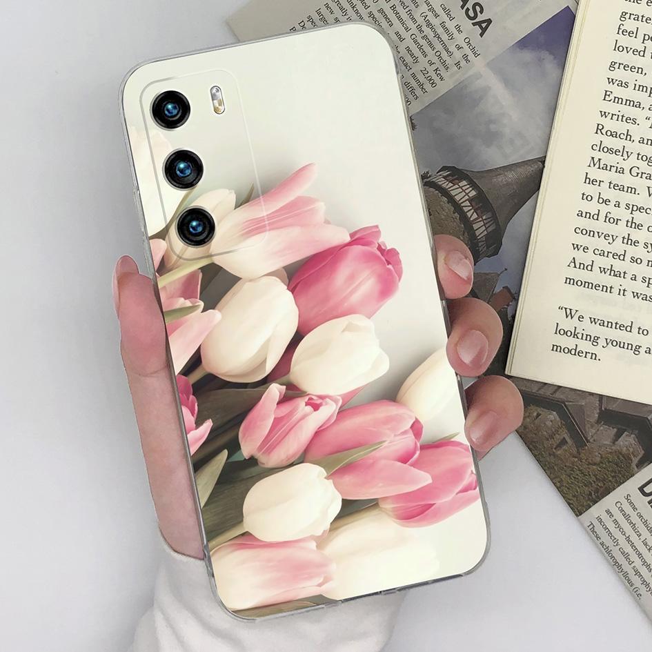 Чехол для Huawei P40 P20 P30 P10 Lite P Smart 2019 Y9s, чехол с бабочкой и цветком, матовый защитный прозрачный мягкий силиконовый чехол для Huawei, бампер, чехол