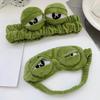 Yousheng 3D Маска для сна с грустной лягушкой, милый мультяшный дизайн животного, маска для глаз, мягкая, дышащая, дорожная повязка на глаза для путешествий, сна, медитации