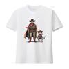 Cowboy T Shirt Monkey Gunslinger Western Outlaw Old West Retro Vintage Print Vintage Casual Stylish Comfortable Fashion