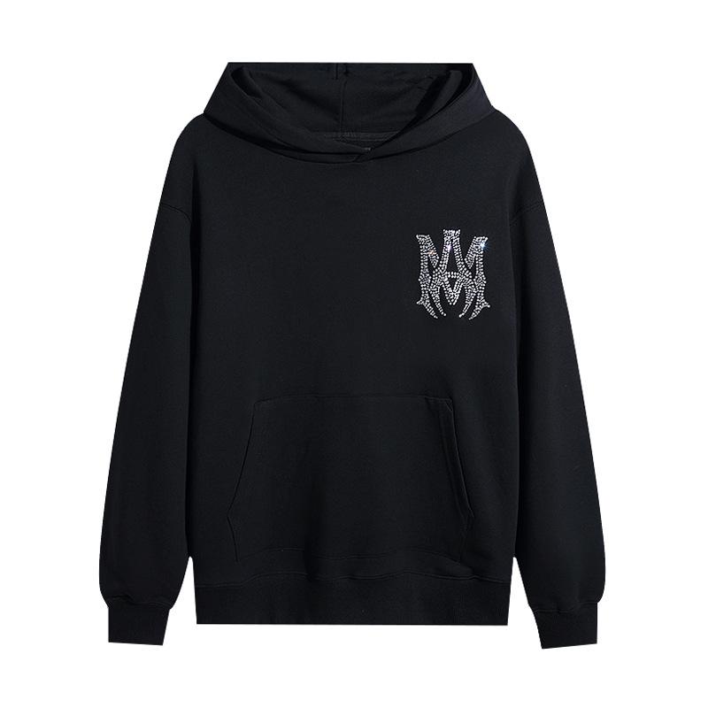 Унисекс худи AMIRI с высококачественным принтом, повседневное - Коллекция Осень/Зима 2024, трендовое американское