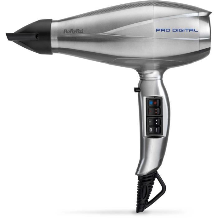 Фен - BaByliss - 6000E Pro Digital 2200 - Ионная и керамическая технология - Сделано в Италии