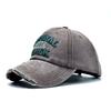 Washed Cotton Embroidery Baseball Cap Sunscreen Hats  For Man Women Fashion