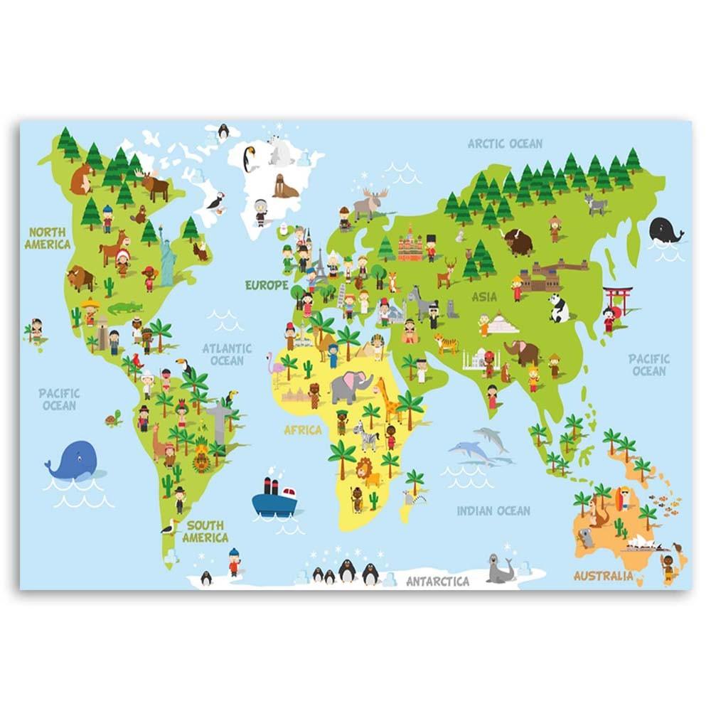 Печать на холсте, Образовательная карта