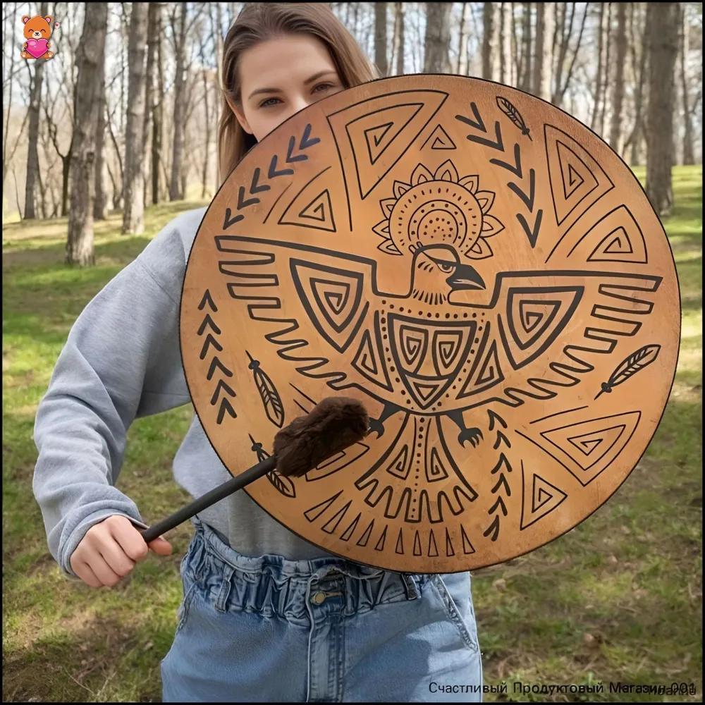 Exclusive handmade shamanic tambourine