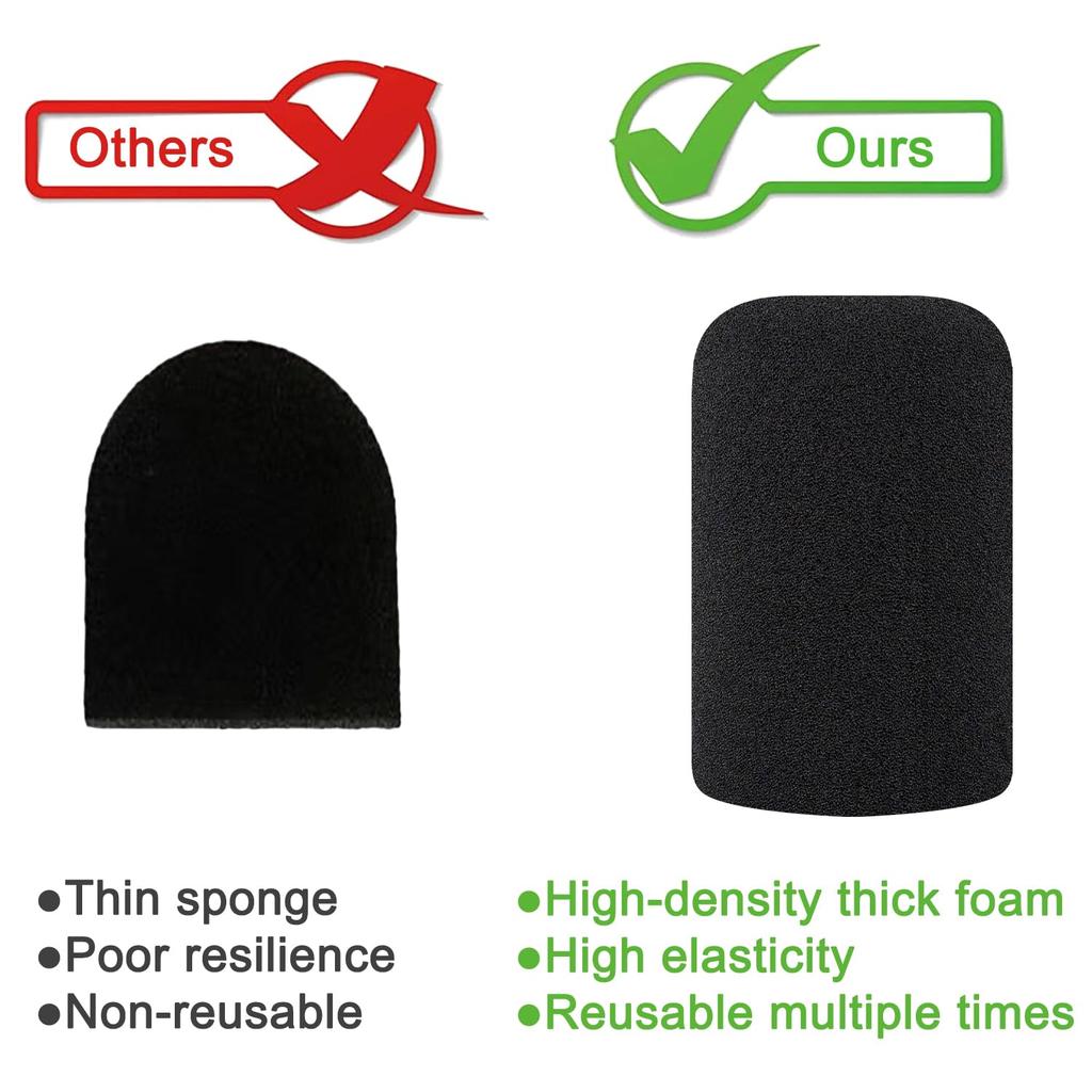 SOULWIT Microphone Foam Cover Pop Filter for HyperX QuadCast QuadCast S QuadCast 2S Wind Screen Replacement Black