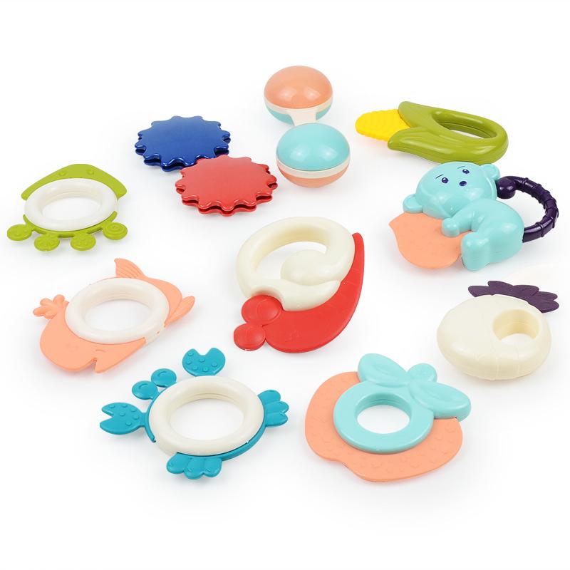 Birth Toys Rattle Set Gift Box Toothpaste Hand Rattle Baby Early Education Baby Maternal And Infant Store Gifts