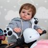 24'' 60cm Simulation Reborn Doll Tutti Soft Cloth Body Lifelike Baby Boy Doll with Rooted Short Hair True To Like Newborn Babies Dolls for Kids Age 3+