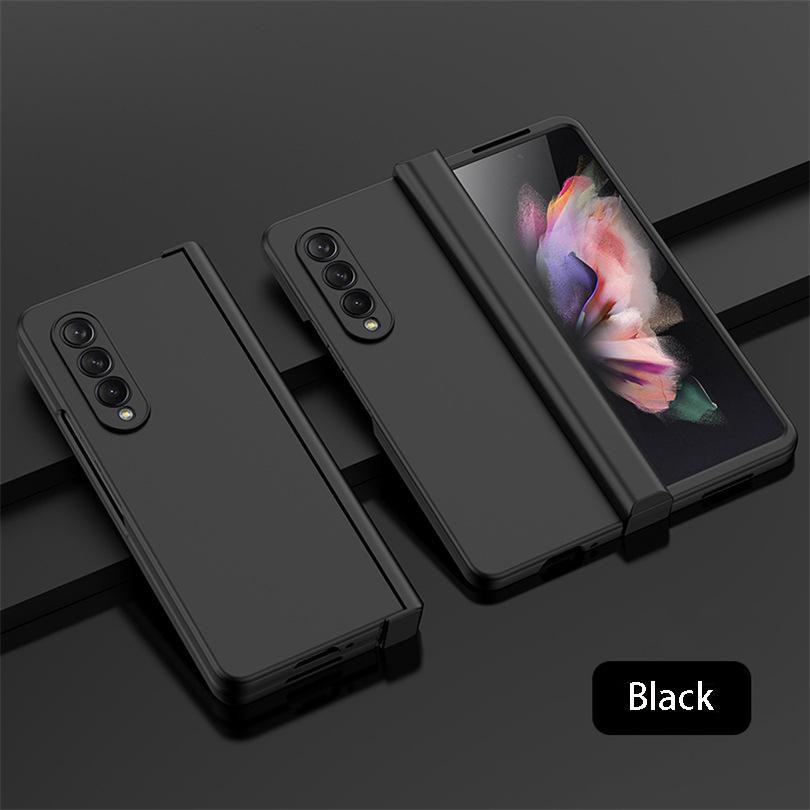 Ультратонкий складной противоударный чехол для Samsung Galaxy Z Fold 4 6 Fold4 Fold3 Fold 5 360 Полная защита Карамельный цвет Твердый чехол