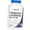 Аргинин и Орнитин, L-Arginine + L-Ornithine 750, 180капс (27647023)